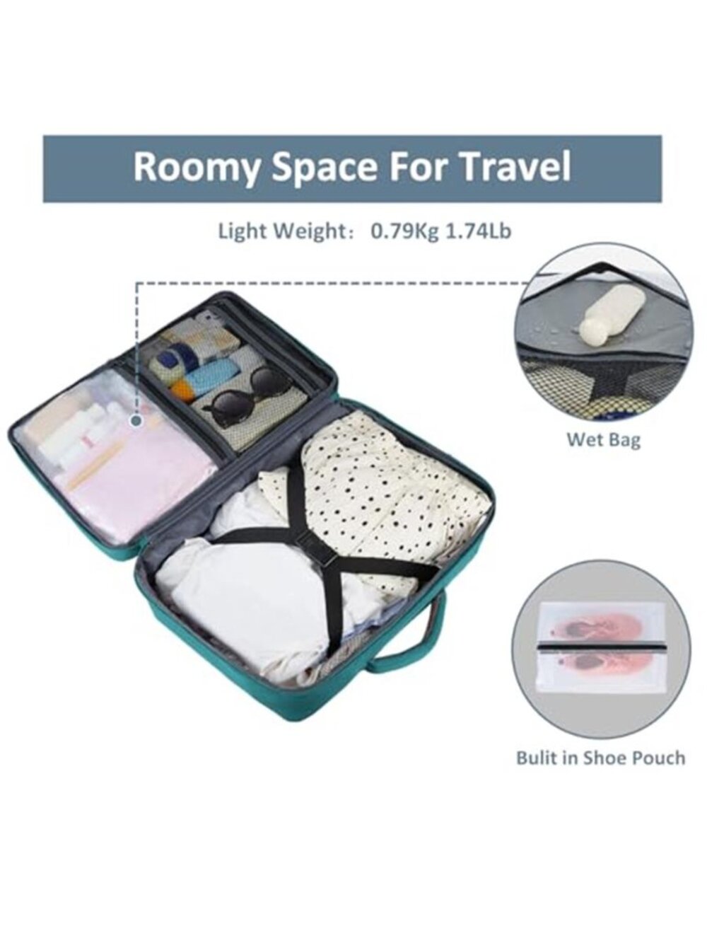 Carry on Backpack for Men Women, Luggage Laptop Backpack for Airplane Travel - Picture 4 of 7